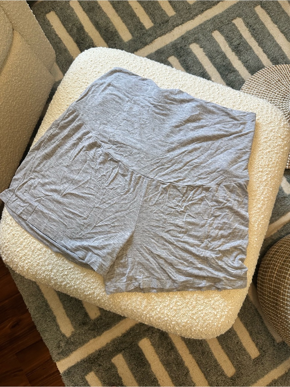 Cozy Maternity Gray Lounge Shorts